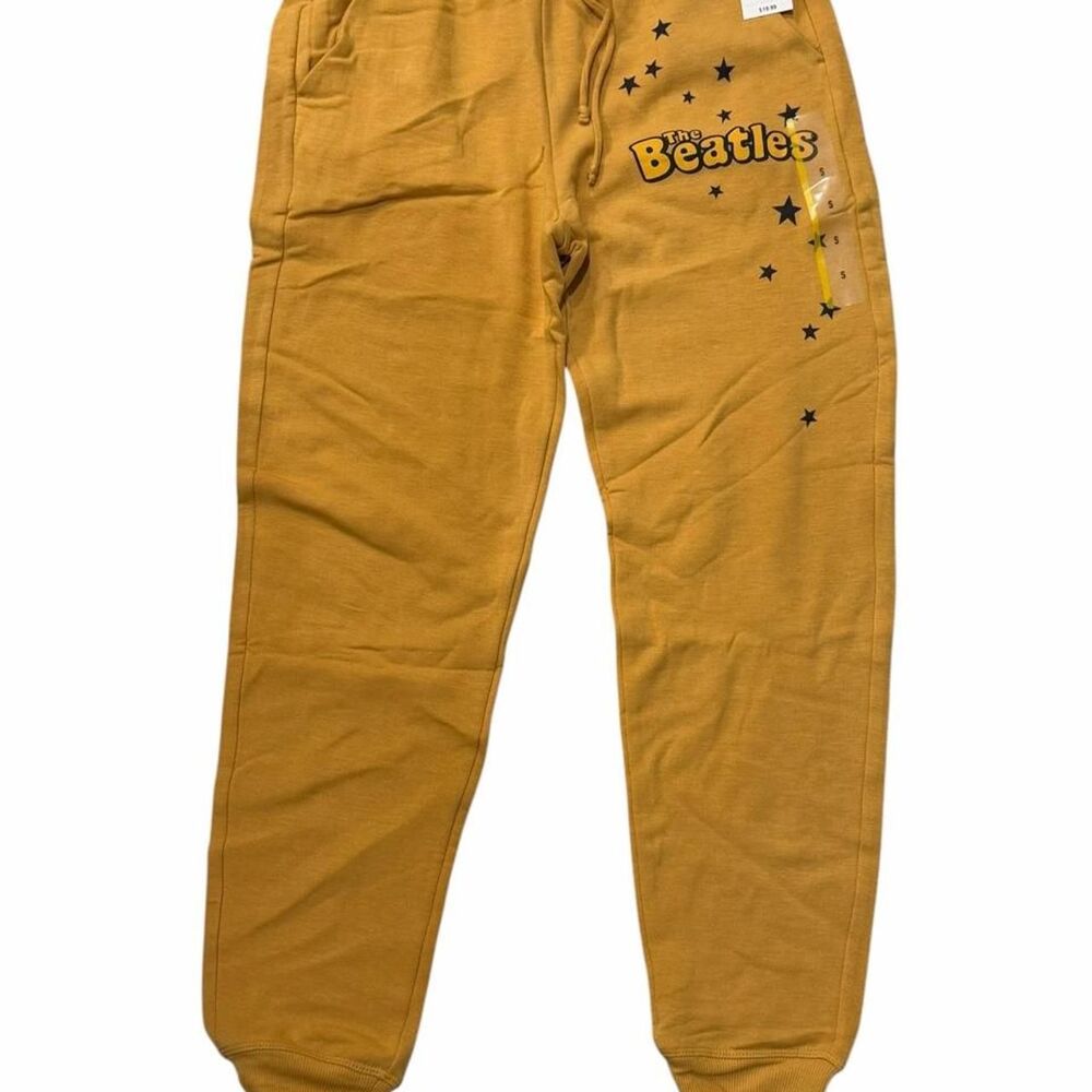 The Beatles Mustard Yellow Soft Joggers Size Small